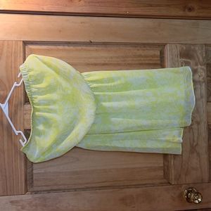 Lime green strapless express dress